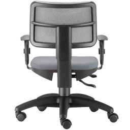 Cadeira Giratória Zip Executiva Ergonômica Escritório Couro Sintético Cinza - Lyam Decor - 3