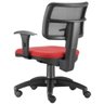 Cadeira Giratória Zip Executiva Ergonômica Escritório Suede Vermelho - Lyam Decor - 5