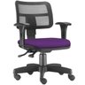 Cadeira Giratória Zip Executiva Ergonômica Escritório Suede Roxo - Lyam Decor - 1