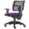 Cadeira Giratória Zip Executiva Ergonômica Escritório Suede Roxo - Lyam Decor - 5