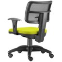 Ver imagem 5 de Cadeira Giratória Zip Executiva Ergonômica Escritório Suede Amarelo - Lyam Decor