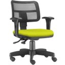 Ver imagem 1 de Cadeira Giratória Zip Executiva Ergonômica Escritório Suede Amarelo - Lyam Decor