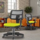 Ver imagem 2 de Cadeira Giratória Zip Executiva Ergonômica Escritório Suede Amarelo - Lyam Decor
