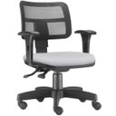 Ver imagem 2 de Kit 2 Cadeiras Giratórias Zip Executiva Ergonômica Escritório Couro Sintético Branco - Lyam Decor