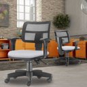 Ver imagem 3 de Kit 2 Cadeiras Giratórias Zip Executiva Ergonômica Escritório Couro Sintético Branco - Lyam Decor