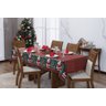 Toalha de Mesa Posta 8 Cadeiras Festas Estampa de Natal 2,80m x 1,40m Papai Noel - 1