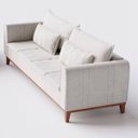 Ver imagem 5 de Sofá Lisboa 2,30m em Linho Cinza Névoa - Home Mobily