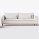 Ver imagem 1 de Sofá Lisboa 2,30m em Linho Cinza Névoa - Home Mobily