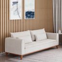 Ver imagem 2 de Sofá Lisboa 2,30m em Linho Cinza Névoa - Home Mobily