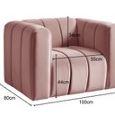 Ver imagem 3 de Poltrona Decorativa Retrô Moderna Sala de Estar