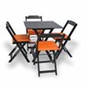 Conjunto Dobrável com 4 Cadeiras Laranja - 1