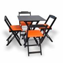 Ver imagem 1 de Conjunto Dobrável com 4 Cadeiras Laranja