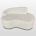 Ver imagem 4 de Sofá Orgânico com Entrada Usb Curvo 2 Lugares Feijão Forma Orgânica Bouclé