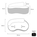 Ver imagem 6 de Sofá Orgânico com Entrada Usb Curvo 2 Lugares Feijão Forma Orgânica Bouclé