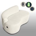 Ver imagem 2 de Sofá Orgânico com Entrada Usb Curvo 2 Lugares Feijão Forma Orgânica Bouclé