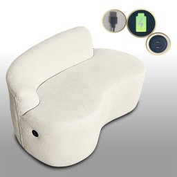 Sofá Orgânico com Entrada Usb Curvo 2 Lugares Feijão Forma Orgânica Bouclé - 2
