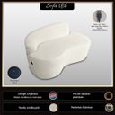 Ver imagem 3 de Sofá Orgânico com Entrada Usb Curvo 2 Lugares Feijão Forma Orgânica Bouclé