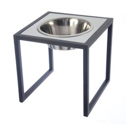 Comedouro Elevado Individual Cão Porte G Preto - 2