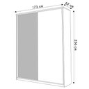 Ver imagem 3 de Guarda Roupa 2 Portas Deslizante 1 com Espelho 3 Gavetas Spazio Freijó - Mpozenato