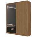 Ver imagem 1 de Guarda Roupa 2 Portas Deslizante 1 com Espelho 3 Gavetas Spazio Freijó - Mpozenato