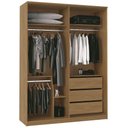 Ver imagem 5 de Guarda Roupa 2 Portas Deslizante 1 com Espelho 3 Gavetas Spazio Freijó - Mpozenato