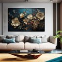 Ver imagem 1 de Quadro Decorativo Floral Luxo Galhos de Primavera em Moldura Caixa Tacolado Moldura Trad 1cm Preta C