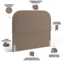Ver imagem 3 de Cabeceira Cama Box Queen 160cm Orgânica Lanna W01 Bouclê Bege - Lyam Decor