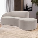 Ver imagem 2 de Sofá Living 4 Lugares 280cm Braço Direito Mozart D06 Bouclê Bege - Mpozenato