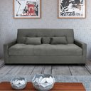 Ver imagem 2 de Sofá Cama Tone 203cm Reclinável Manual Suede Cinza - Sallar Home