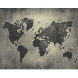 Papel de Parede Adesivo , Mapa Múndi Cimento Queimado - 2