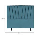 Ver imagem 3 de Cabeceira King Cama Box Estofada 195 Cm Emma Suede:azul Turquesa