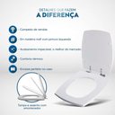 Ver imagem 5 de Assento Sanitário Laqueado Soft Close Anturius Bege Claro para vaso Luzarte