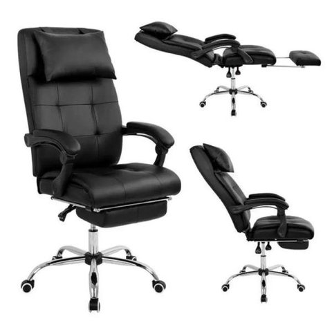 Cadeira Presidente Reclinável em Couro Pu Pelegrin Pel-3022