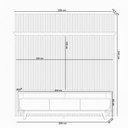 Ver imagem 2 de Rack para Sala com Painel Ripado para TV 75 pol Lavine M07 Cinamomo Off White - Lyam Decor