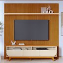 Ver imagem 3 de Rack para Sala com Painel Ripado para TV 75 pol Lavine M07 Cinamomo Off White - Lyam Decor