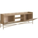 Ver imagem 5 de Rack para Sala de Estar Tv 65 Pol 183cm Industrial Indy A03 Hanover Dourado - Lyam Decor