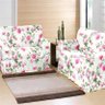 Kit de Capa para Sofá de 2 e 3 Lugares 2 Peças Sultan Realce Charm Valência Rosa e Verde - 1
