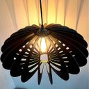 Ver imagem 3 de Luminária Teto tipo Pendente em MDF - Completa - Cor: Preta