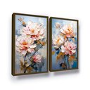 Ver imagem 2 de Quadro de Parede Flores Sala Quarto Pintado Grande