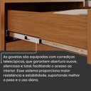 Ver imagem 6 de Cômoda 2 Portas 4 Gavetas MDF Polidoro Marrom/Rubi