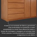 Ver mais imagens de Cômoda 2 Portas 4 Gavetas MDF Polidoro Marrom/Rubi