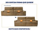 Ver imagem 5 de Sofá Retrátil Reclinável Supremo 2,50m Velut Bege C/ Molas
