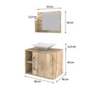 Ver imagem 5 de Conjunto Balcão C-cuba L38 e Espelheira Soft 600 Preto Onix C-snow Carvalho