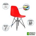 Ver imagem 4 de Mesa Industrial Base Ferro Preto 137x90 Tampo Amêndoa 4 Cadeiras Eiffel Ferro Preto Assento