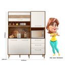 Ver imagem 3 de Kit Cozinha Compacta Mauí 160 Nicioli - Évora Rústico/off White Cristal