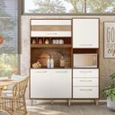 Ver imagem 1 de Kit Cozinha Compacta Mauí 160 Nicioli - Évora Rústico/off White Cristal