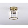 Luminária Plafon Redondo Dourado com Cristal 1e27 19cm - 3