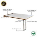 Ver imagem 3 de Mesa Dobrável Retrátil de Parede Inox 140x89 Branco/noronha