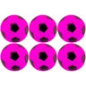 Kit 06x Bola de Vinil Pingo Dente de Leite Futebol - Rosa - 1