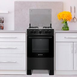 Fogão 4 Bocas Atlas Mônaco Plus Preto com Mesa Inox - Bivolt - 5